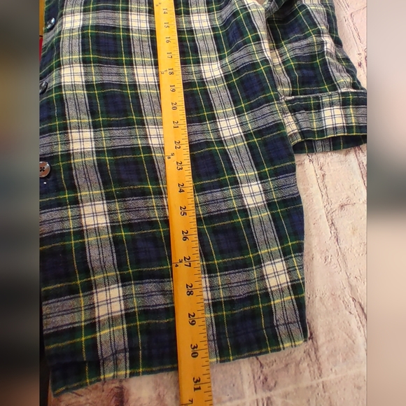 L.L. Bean Vintage XXL Mens Sleep Shirt Scotch Plaid Button Down - Picture 9 of 10